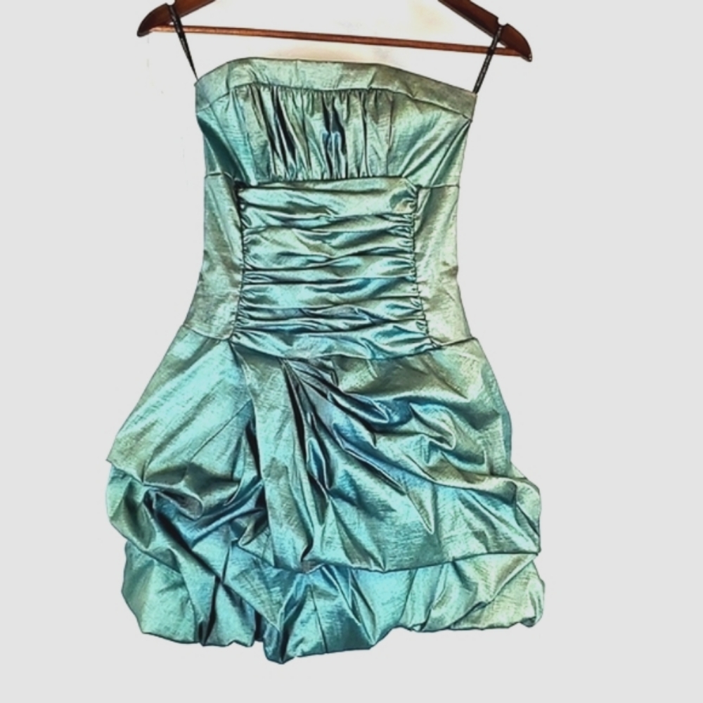 Y2K Jessica McClintock Iridescent Mini Dress